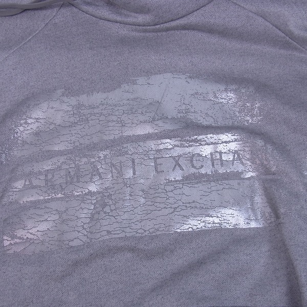 実際に弊社で買取させて頂いたARMANI EXCHANGE/アルマーニ プルオーバーパーカー シルバー Sの画像 7枚目