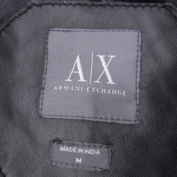 実際に弊社で買取させて頂いたARMANI EXCHANGE/アルマーニエクスチェンジ M-65型 レザージャケット/Mの画像 2枚目