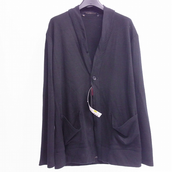 実際に弊社で買取させて頂いた【未使用】ato/アトウ カーディガン ブラック ウール 1ボタン AM14C-G01 46 