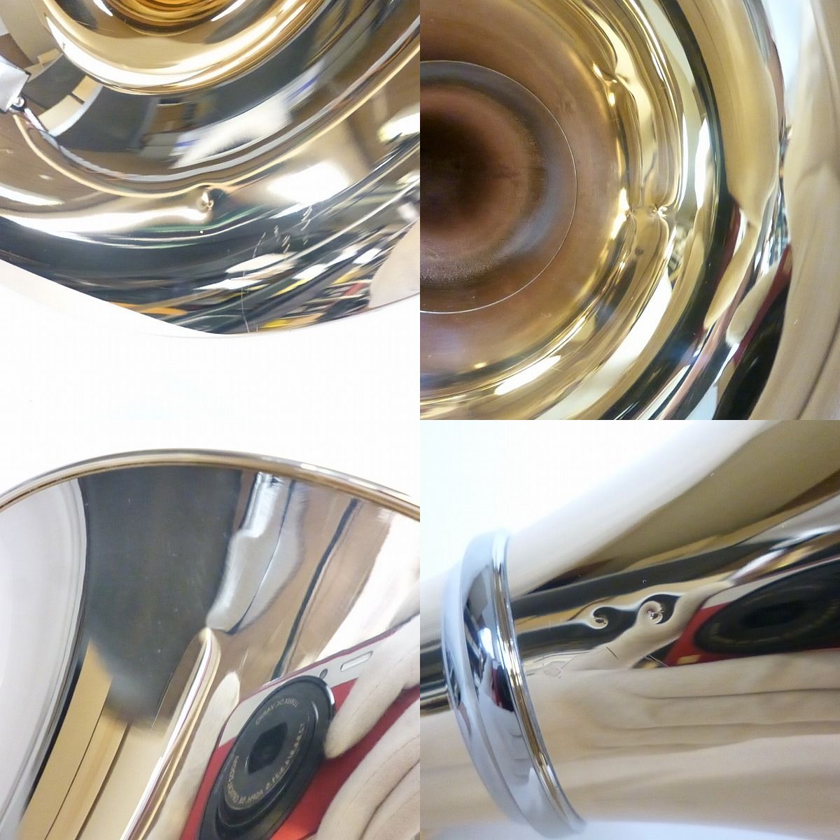 実際に弊社で買取させて頂いた★YAMAHA/ヤマハ YHR-567GDB ゴールドブラス フルダブルホルン ベルカット マウスピース/ハードケース付の画像 5枚目