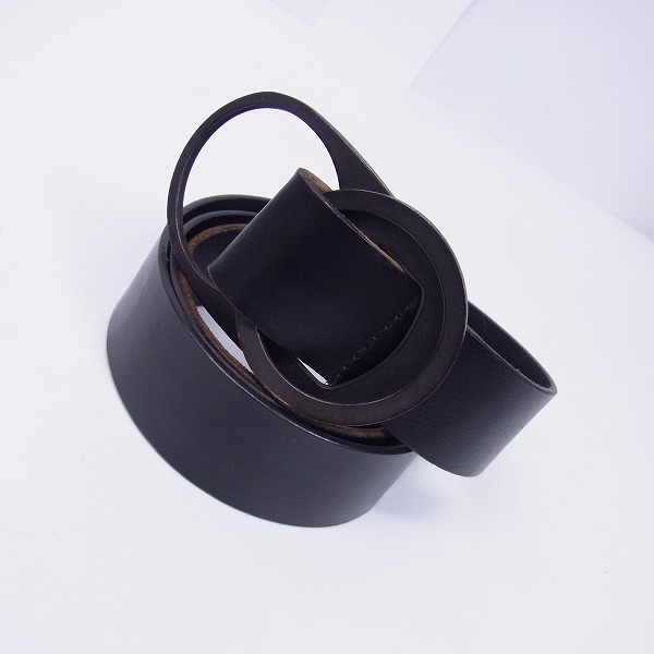 実際に弊社で買取させて頂いたato/アトウ バックル レザーベルト ブラック