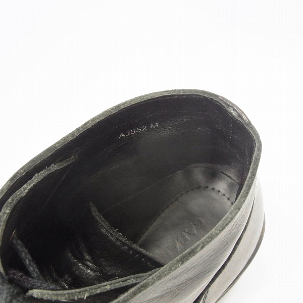 実際に弊社で買取させて頂いたCABANE de ZUCCA/カバンドズッカ レザー レースアップブーツ ブラック/AJ552/Mの画像 4枚目