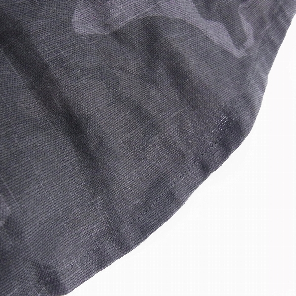 実際に弊社で買取させて頂いたjunhashimoto/ジュンハシモト シワ加工 カムフラ柄 リネンシャツ チャコール/Mの画像 8枚目