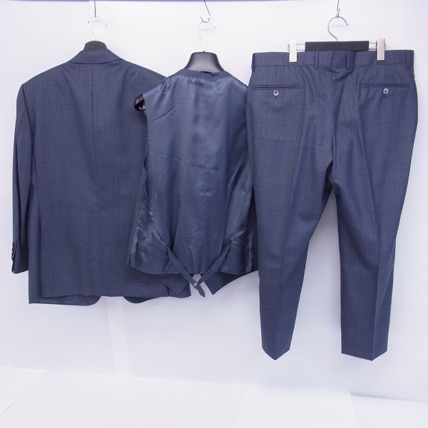 実際に弊社で買取させて頂いたdunhill/ダンヒル チェック柄 3ピース スーツ/セットアップの画像 1枚目