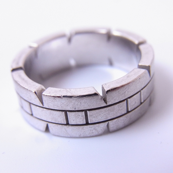 実際に弊社で買取させて頂いたCartier/カルティエ タンクフランセーズ SMリング K18 ホワイトゴールド リング/w15P ダイヤ #49/9号の画像 1枚目