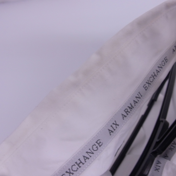 実際に弊社で買取させて頂いたARMANI EXCHANGE/アルマーニエクスチェンジ 袖/胸ロゴ刺繍 ドレスシャツ Lの画像 4枚目