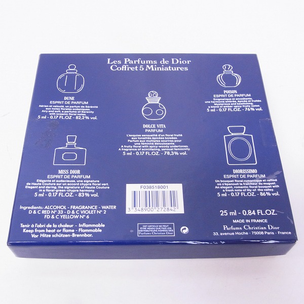 実際に弊社で買取させて頂いたChristian Dior/クリスチャンディオール Les Parfums de Dior ミニ 香水 セットの画像 3枚目