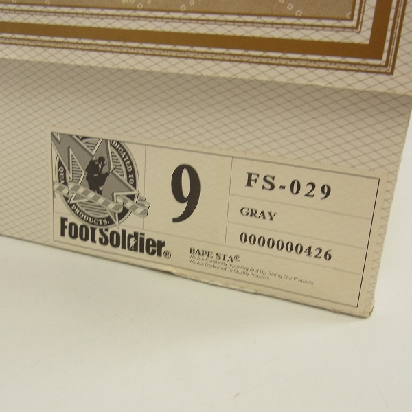 実際に弊社で買取させて頂いたA BATHING APE/ア ベイシング エイプ BAPESTA×KAWS/カウズ コラボ FS-029/27の画像 9枚目