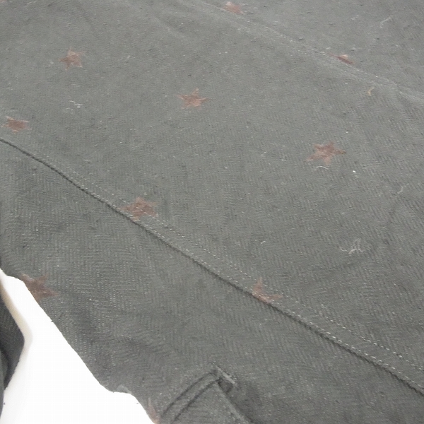 実際に弊社で買取させて頂いたM/エム 星柄/スター コットン テーラードジャケット/Mの画像 6枚目