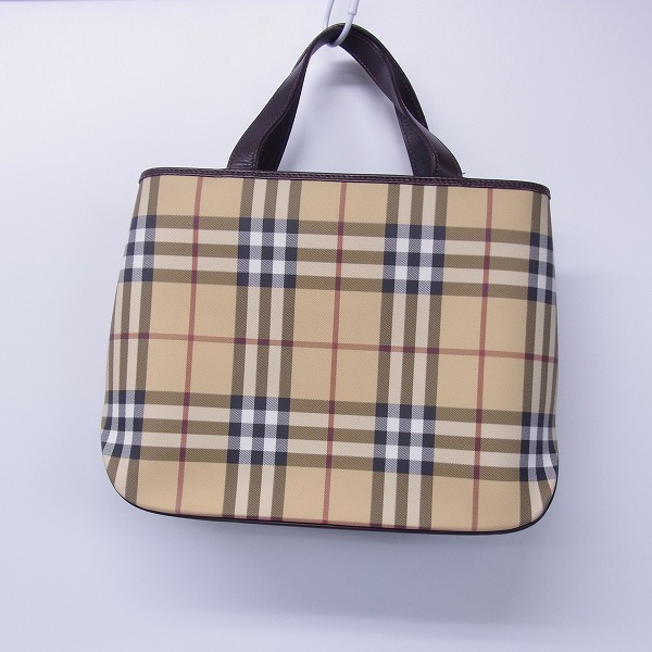 実際に弊社で買取させて頂いたBurberry LONDON/バーバリーロンドン ハンドバッグ  タータンチェック柄 PVCの画像 1枚目