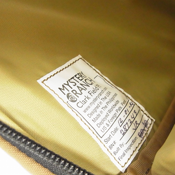 実際に弊社で買取させて頂いたMYSTERY RANCH/ミステリーランチ スペードロック ラップトップケース ハンドバッグ コヨーテの画像 4枚目