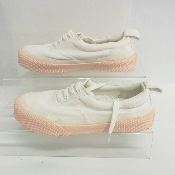 実際に弊社で買取させて頂いたCELINE/セリーヌ レースアップスニーカー ホワイト×ピンク 323982/37の画像 3枚目
