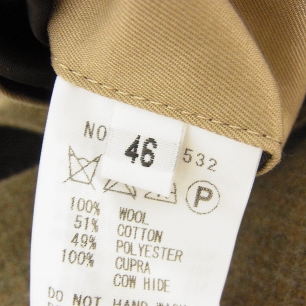 実際に弊社で買取させて頂いたVALLIS by FACTOTUM/ヴァリスバイファクトタム ステンカラーコート/46の画像 3枚目