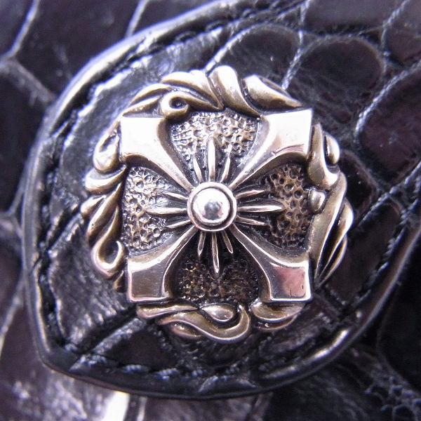 実際に弊社で買取させて頂いたFUNNY/ファニー ポロサスクロコダイル ベルトループ/コンチョ付き 携帯ケースの画像 5枚目