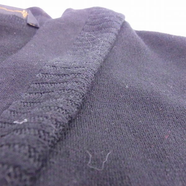 実際に弊社で買取させて頂いた【未使用】ato/アトウ カーディガン ブラック ウール 1ボタン AM14C-G01 46 の画像 6枚目