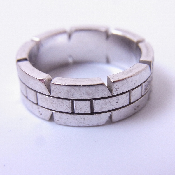 実際に弊社で買取させて頂いたCartier/カルティエ タンクフランセーズ SMリング K18 ホワイトゴールド リング/w15P ダイヤ #49/9号の画像 2枚目