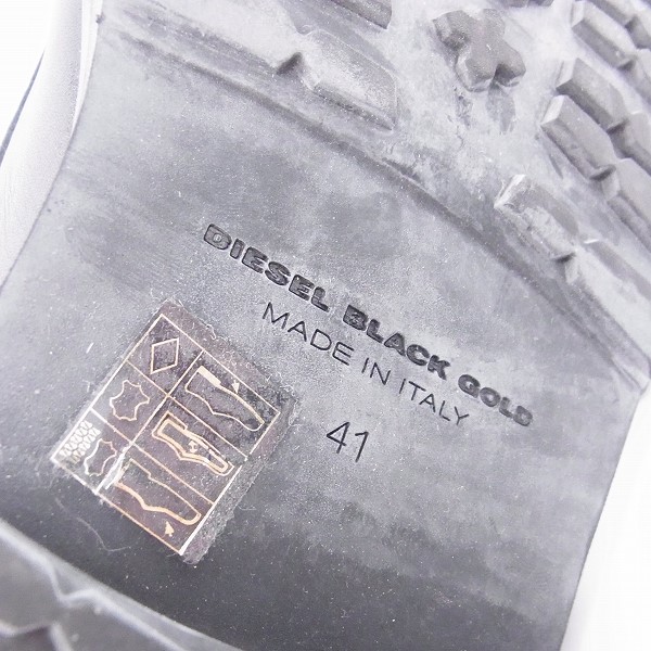 実際に弊社で買取させて頂いたDIESEL BLACK GOLD/ディーゼルブラックゴールド レースアップブーツ 41の画像 5枚目