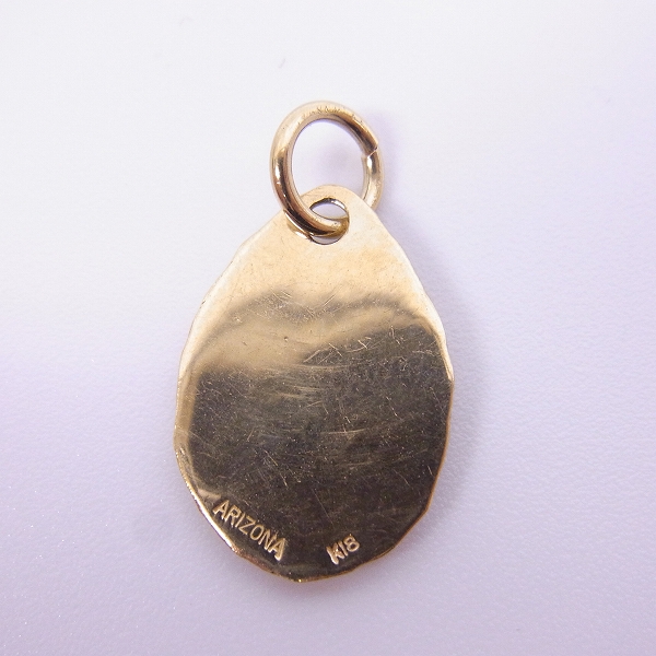 実際に弊社で買取させて頂いた【カスタム】ARIZONA FREEDOM/アリゾナフリーダム全金 K18 タタキ ペンダント/チャームの画像 2枚目