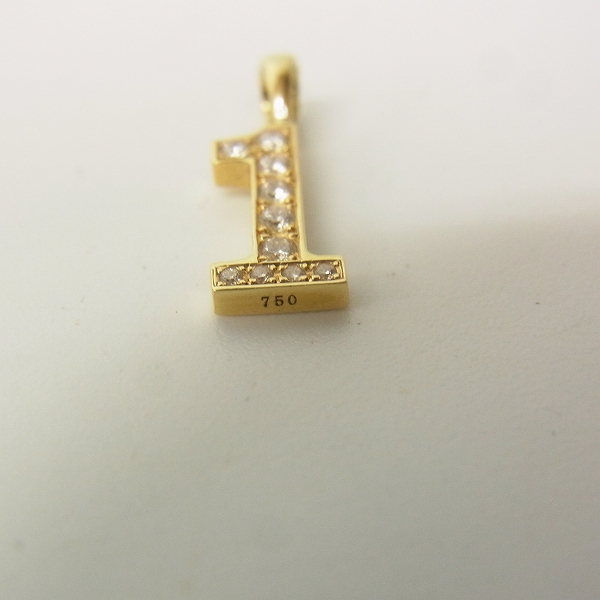 実際に弊社で買取させて頂いた【ギャラ付】EYEFUNNY/アイファニー ダイヤモンド ナンバー NO.1/ 18KYG HNBD001の画像 5枚目