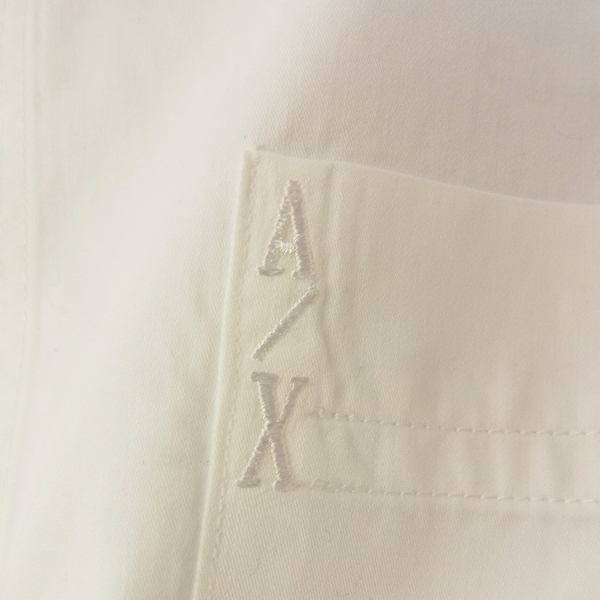 実際に弊社で買取させて頂いたARMANI EXCHANGE/アルマーニエクスチェンジ 袖/胸ロゴ刺繍 ドレスシャツ Lの画像 6枚目