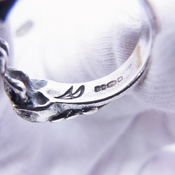 実際に弊社で買取させて頂いたCRAZY PIG/クレイジーピッグ WO SKULLS TUDOR RING/2スカルチューダーリング 16.5号の画像 5枚目