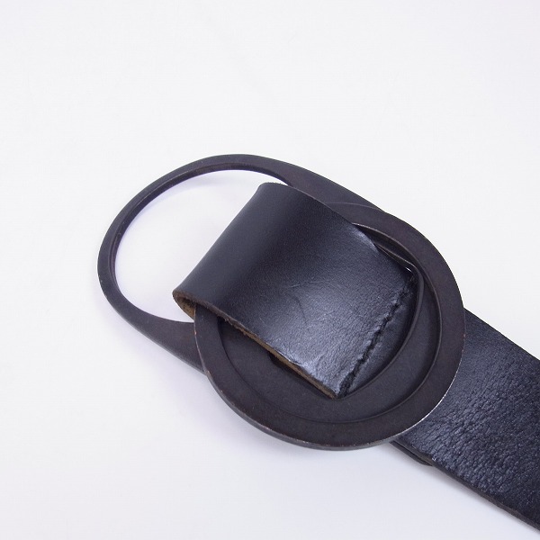 実際に弊社で買取させて頂いたato/アトウ バックル レザーベルト ブラックの画像 1枚目