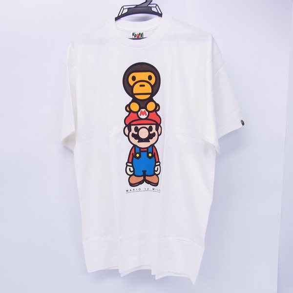 実際に弊社で買取させて頂いたA BATHING APE×NINTENDO/アベイジングエイプ×任天堂 マリオ&頭上マイロ Tシャツ Lの画像 0枚目