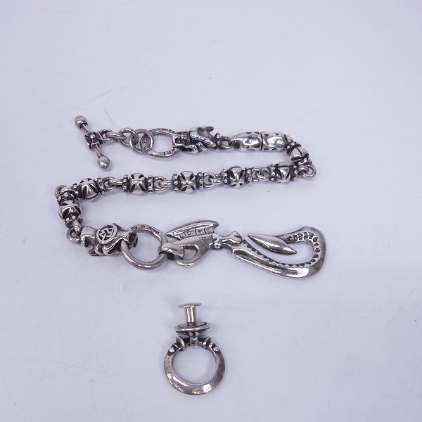 実際に弊社で買取させて頂いたTW/トラヴィスワーカー ロイヤルクロスリンク ウォレットチェーン 2ガーゴイルw/ストーンアイズ ウォレットリング付の画像 8枚目