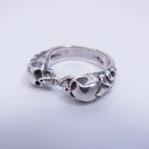 実際に弊社で買取させて頂いたCRAZY PIG/クレイジーピッグ WO SKULLS TUDOR RING/2スカルチューダーリング 16.5号