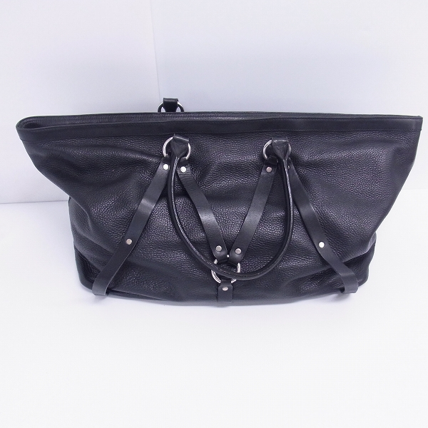 実際に弊社で買取させて頂いたJOHN LAWRENCE SULLIVAN/ジョンローレンスサリバン カウハイドレザー ボストントートバッグ 8A003 14 61の画像 1枚目