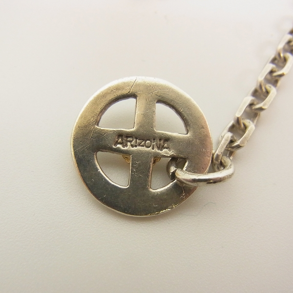 実際に弊社で買取させて頂いたARIZONA FREEDOM/アリゾナフリーダム イーグルSフック 大/金縄ターコイズホイール 小豆太 チェーン ネックレスの画像 2枚目