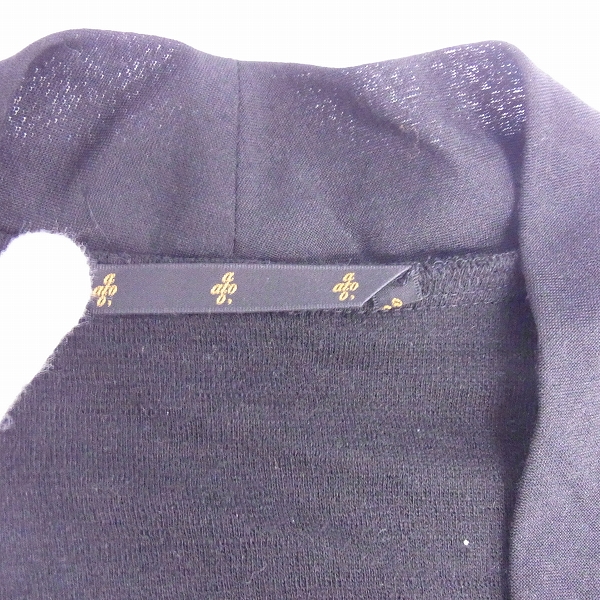 実際に弊社で買取させて頂いた【未使用】ato/アトウ カーディガン ブラック ウール 1ボタン AM14C-G01 46 の画像 2枚目