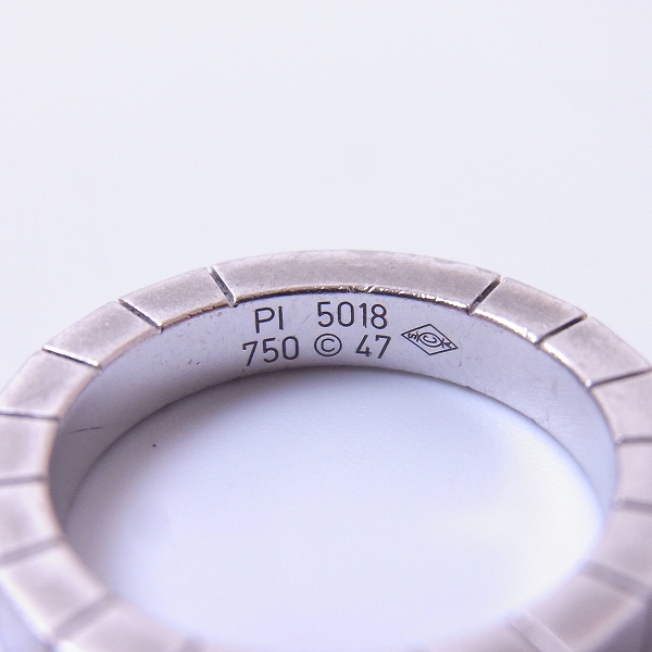 実際に弊社で買取させて頂いたCartier/カルティエ LANIÈRES RING/ラニエール K18 ホワイトゴールド リング/w1P ダイヤ #47/7号の画像 3枚目