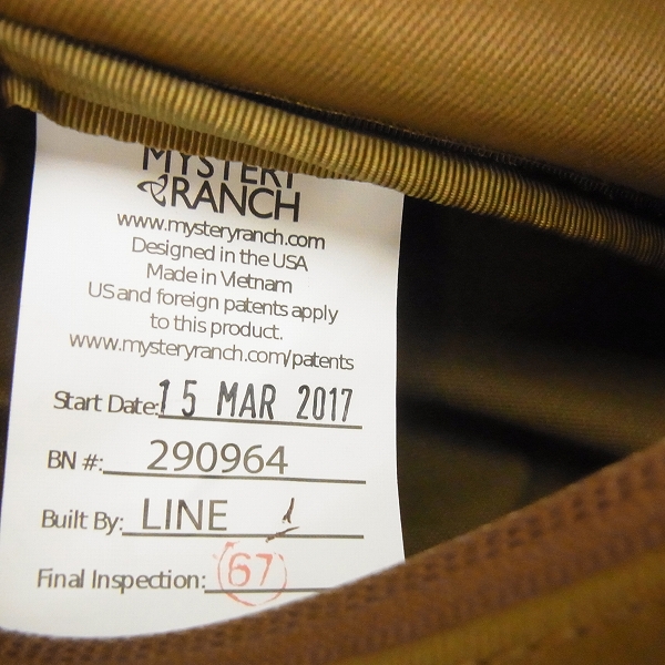実際に弊社で買取させて頂いたMYSTERY RANCH/ミステリーランチ ボディバッグ ショルダーバッグ コヨーテの画像 5枚目
