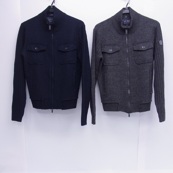 実際に弊社で買取させて頂いたARMANI JEANS/アルマーニジーンズ ジップアップニットブルゾン 2点セット