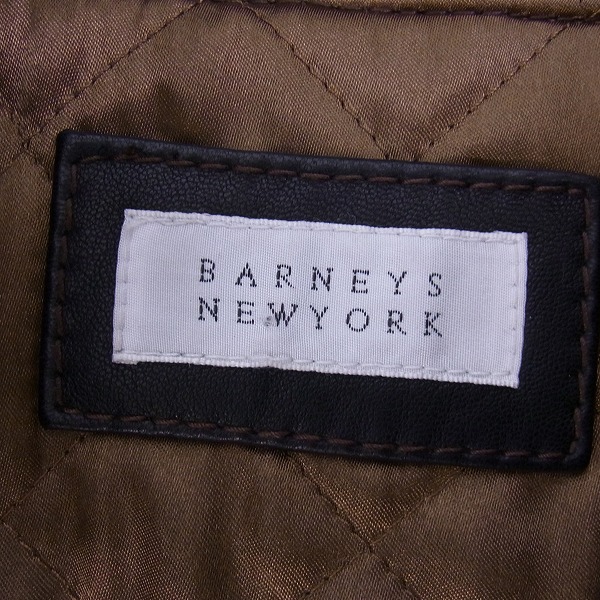 実際に弊社で買取させて頂いたBARNEYS NEWYORK/バーニーズ ニューヨーク レザージャケット Mの画像 2枚目