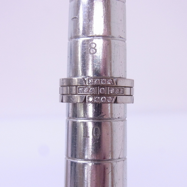 実際に弊社で買取させて頂いたCartier/カルティエ タンクフランセーズ SMリング K18 ホワイトゴールド リング/w15P ダイヤ #49/9号の画像 5枚目