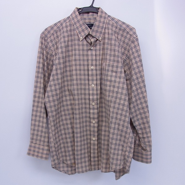 実際に弊社で買取させて頂いたBURBERRY LONDON/バーバリー  胸刺繍 バーバリーチェック柄 長袖シャツ/M
