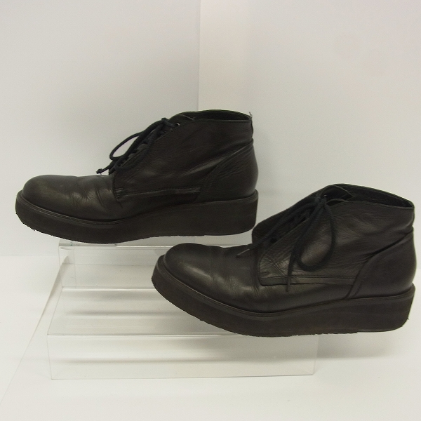 実際に弊社で買取させて頂いたCABANE de ZUCCA/カバンドズッカ レザー レースアップブーツ ブラック/AJ552/Mの画像 3枚目