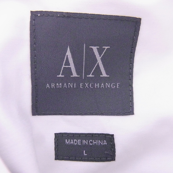 実際に弊社で買取させて頂いたARMANI EXCHANGE/アルマーニエクスチェンジ 袖/胸ロゴ刺繍 ドレスシャツ Lの画像 2枚目