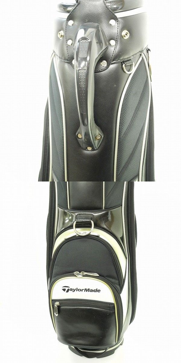 実際に弊社で買取させて頂いたTaylorMade/テーラーメイド TM CORE キャディバッグ4 SY202 9型(47インチ対応) ホワイト/ブラックの画像 5枚目