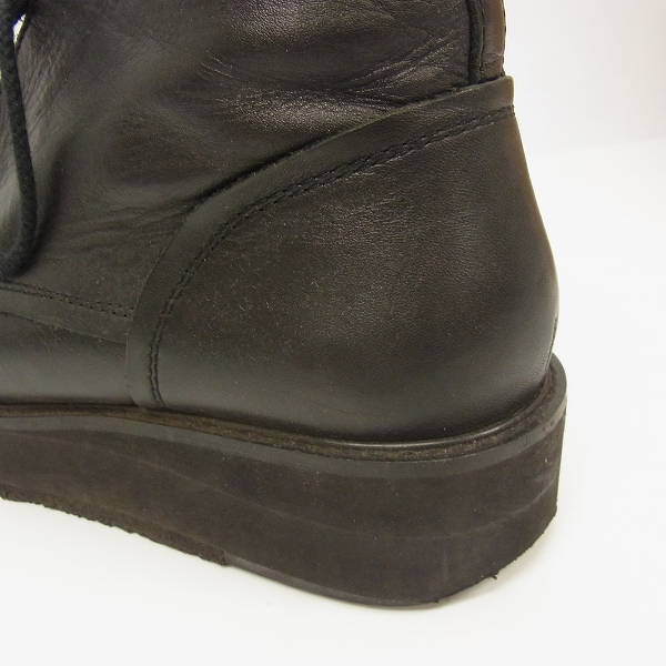 実際に弊社で買取させて頂いたCABANE de ZUCCA/カバンドズッカ レザー レースアップブーツ ブラック/AJ552/Mの画像 7枚目