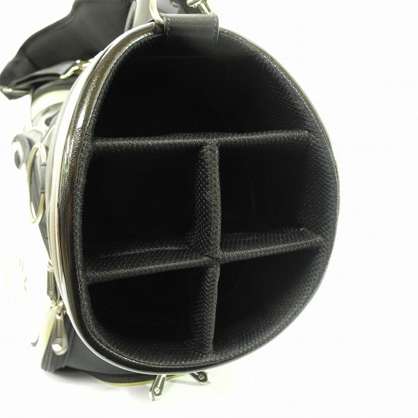 実際に弊社で買取させて頂いたTaylorMade/テーラーメイド TM CORE キャディバッグ4 SY202 9型(47インチ対応) ホワイト/ブラックの画像 2枚目