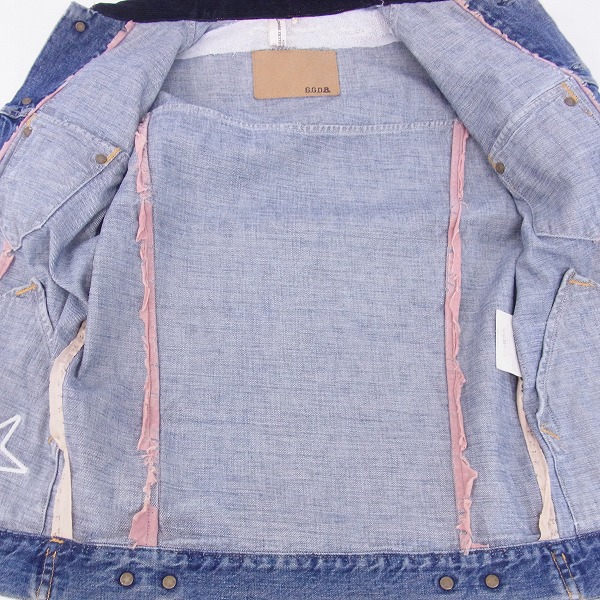 実際に弊社で買取させて頂いたGOLDEN GOOSE DELUXE BRAND/ゴールデン グース デラックス デニムジャケット XSの画像 7枚目