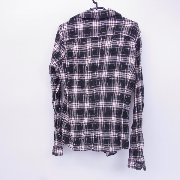 実際に弊社で買取させて頂いたjunhashimoto/ジュンハシモト 18SS WRINKLE CHECK シワ加工 チェックシャツ ブラック 2の画像 1枚目