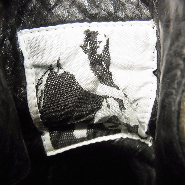 実際に弊社で買取させて頂いたRICK OWENS/リックオウエンス レースアップ ハイカット レザー スニーカー 39596/38の画像 6枚目