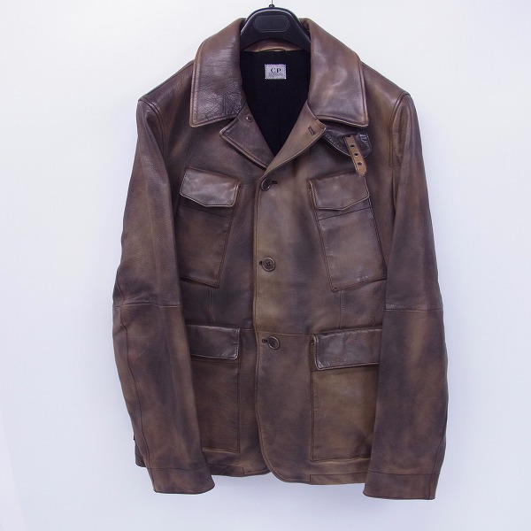 実際に弊社で買取させて頂いたC.P.COMPANY/シーピーカンパニー レザージャケット/50