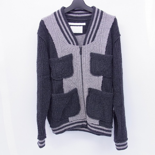 実際に弊社で買取させて頂いたWHITE MOUNTAINEERING/ホワイトマウンテニアリング CABLE KNITTING ZIP CARDIGAN/ジップカーディガン 1