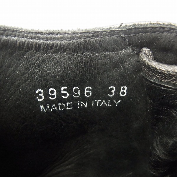 実際に弊社で買取させて頂いたRICK OWENS/リックオウエンス レースアップ ハイカット レザー スニーカー 39596/38の画像 5枚目