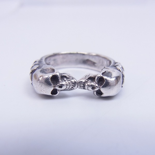 実際に弊社で買取させて頂いたCRAZY PIG/クレイジーピッグ WO SKULLS TUDOR RING/2スカルチューダーリング 16.5号の画像 1枚目